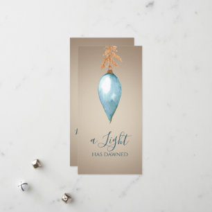 A Light Has Dawned   Watercolor Custom Christmas Holiday Card