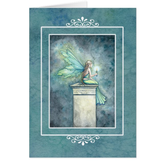 A Light in the Dark Fairy Candle Card (Front)