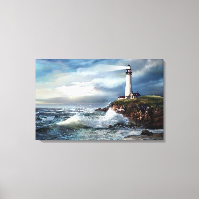 A Light of Hope, Pigeon Point Lighthouse Canvas Print (Front)