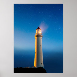 A lighthouse at the edge of space poster