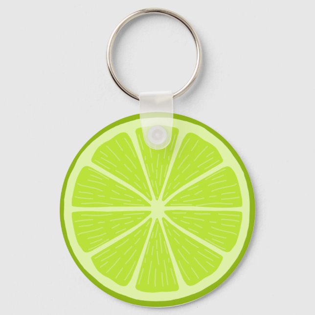 A lime slice - Citrus fruit ! Key Ring (Front)