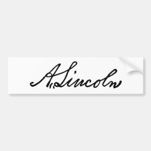 A Lincoln signature Bumper Sticker