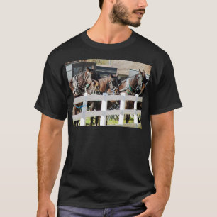 A Line of Amish Horses T-Shirt