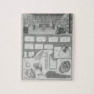 A lingerie maker's workshop and material, from the jigsaw puzzle