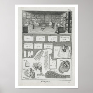 A lingerie maker's workshop and material, from the poster