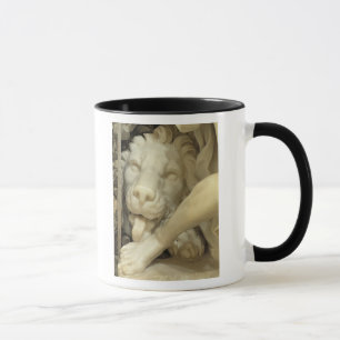 A Lion licking the foot of Daniel Mug