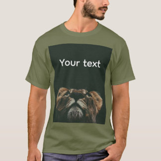 A lion t shirt print with editable text