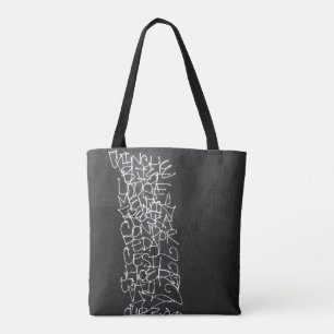 a list of our boys tote bag