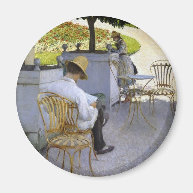 A Literary Escape: Readers Lost in an Orange Grove Magnet (Front)