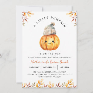 A Litte Pumpkin Fall Baby Shower Invitation