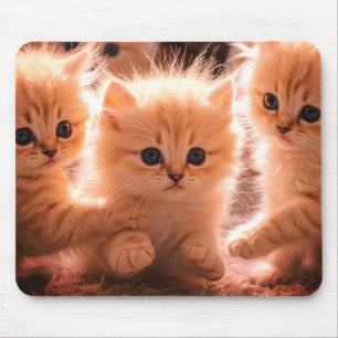 A Litter Of Cute Kittens on Laptop Desktop Tablet Mouse Mat