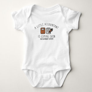 A Little Accountant Is Coming Soon - Accountancy Baby Bodysuit