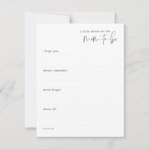 A Little Advice for the Mum-to-be Card