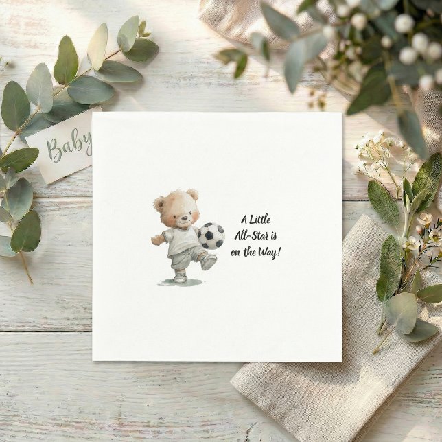 A Little All-Star Baby Shower  Napkin (A little ALL star napkin
)