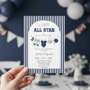 A little All Star Football Baby Shower Invitation