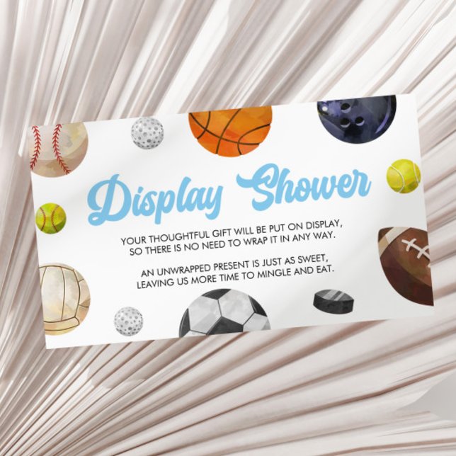 A Little Allstar Sports Baby Shower Display Shower Enclosure Card (Creator Uploaded)