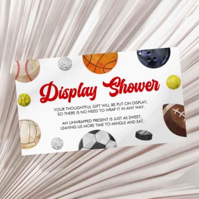 A Little Allstar Sports Baby Shower Display Shower Enclosure Card (Creator Uploaded)