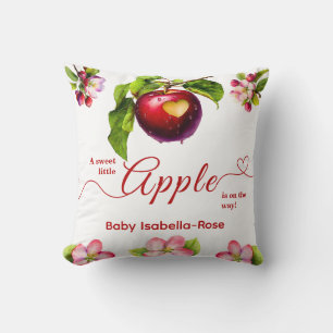 A Little Apple Is On The Way Fall Baby Shower Cushion
