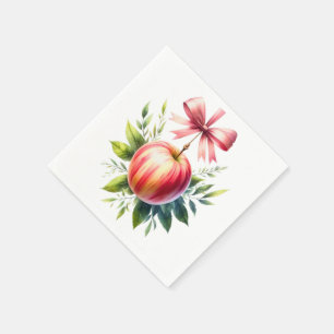 A Little Apple Is On The Way Fall Baby Shower Napkin