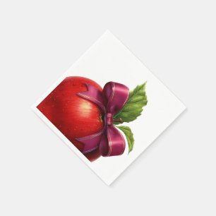 A Little Apple Is On The Way   Fall Baby Shower  Napkin