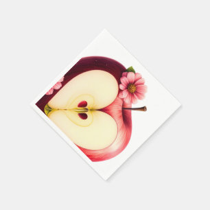 A Little Apple Is On The Way   Fall Baby Shower  Napkin