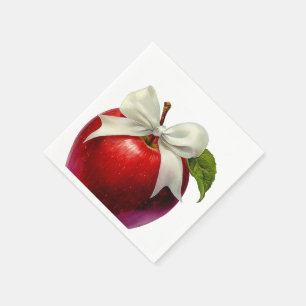 A Little Apple Is On The Way Fall Baby Shower Napkin