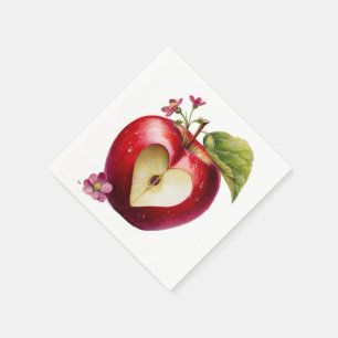 A Little Apple Is On The Way   Fall Baby Shower  Napkin