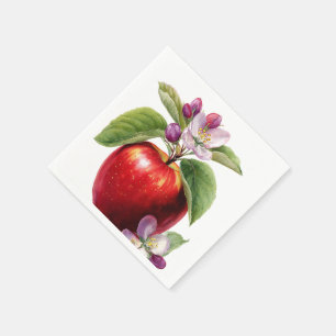 A Little Apple Is On The Way Fall Baby Shower Napkin