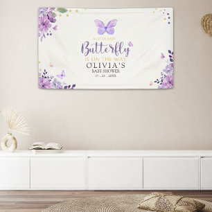 A Little Baby Butterfly is on The Way Baby shower Banner