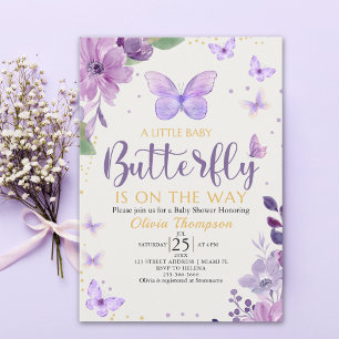 A Little Baby Butterfly is on The Way Baby shower Invitation