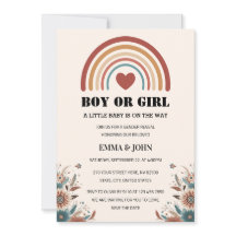 A Little Baby is on The Way Boho Gender Reveal