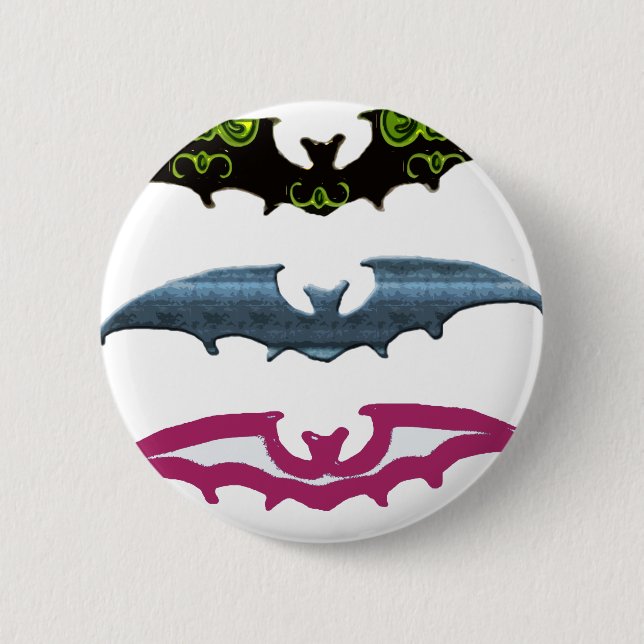 A Little Batty 6 Cm Round Badge (Front)