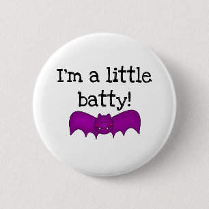 A Little Batty Halloween T-shirts and Gifts 6 Cm Round Badge