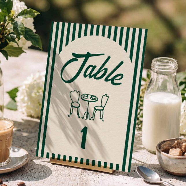 A Little Bean Is Brewing Baby Shower table number (Creator Uploaded)
