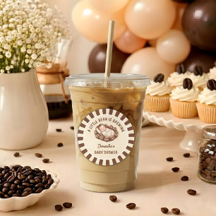 A Little Bean Is Brewing Coffee Baby Shower Classic Round Sticker
