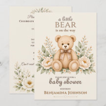 A Little Bear Is On The Way Baby Shower