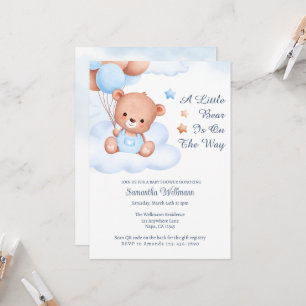 A Little Bear Is on the Way Customisable QR code Invitation