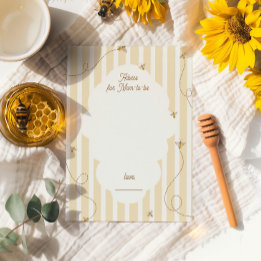 A Little Bee Baby Shower Advice Card