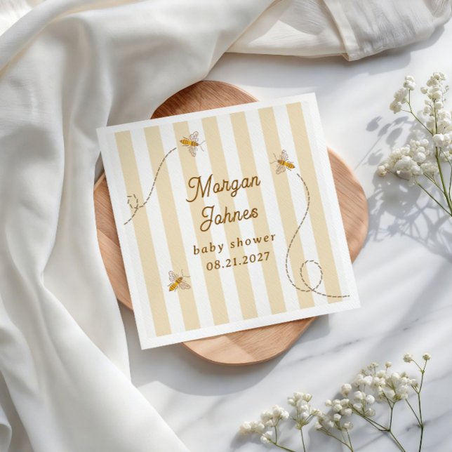 A Little Bee Baby Shower Napkin (Creator Uploaded)