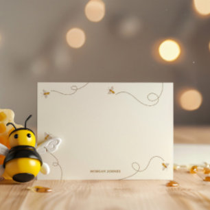 A Little Bee Baby Shower Note Card