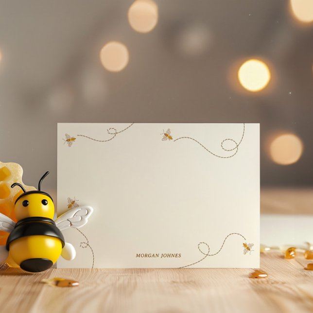 A Little Bee Baby Shower Note Card (Creator Uploaded)