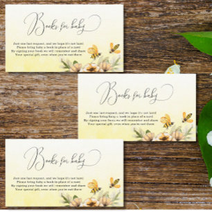 A little Bee Books for Baby Baby Shower Enclosure Card