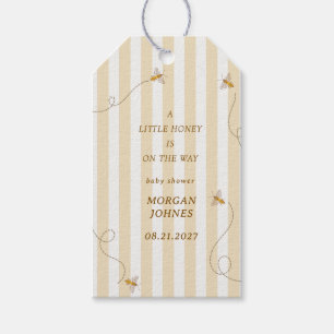 A Little Bee Yellow Baby Shower Gift Tags