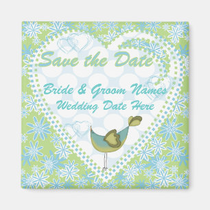 A Little Bird Save the Date Magnet
