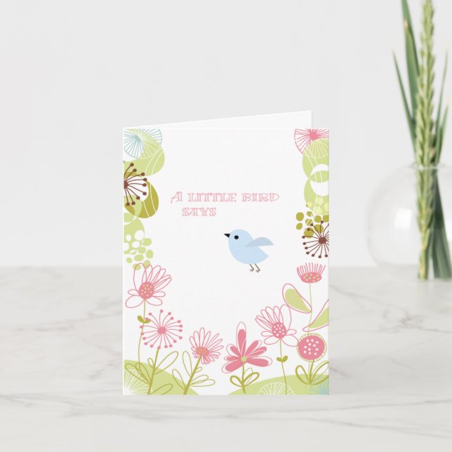 A Little Bird Thank You Card (Front)