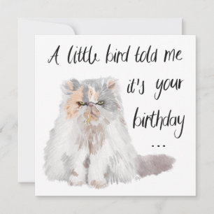A little bird told me it’s your birthday card