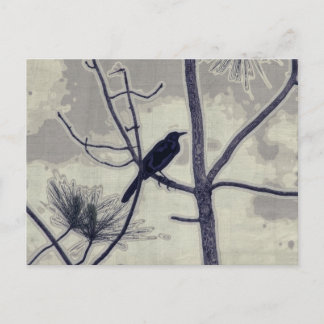 A Little Birdie- Bye Bye Blackbird Postcard