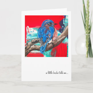 A little birdie note card