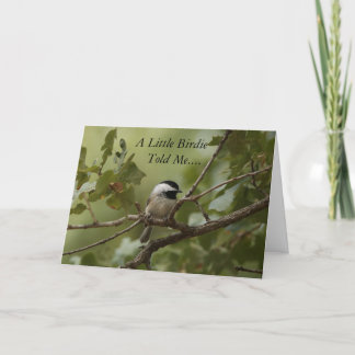 A Little Birdie Told Me Birthday Card