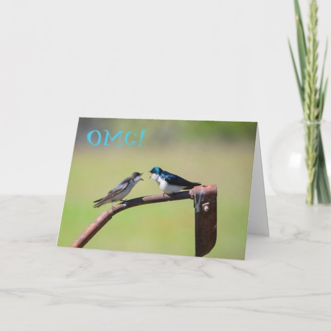 A little birdie told me  - customisable card. card (Front)